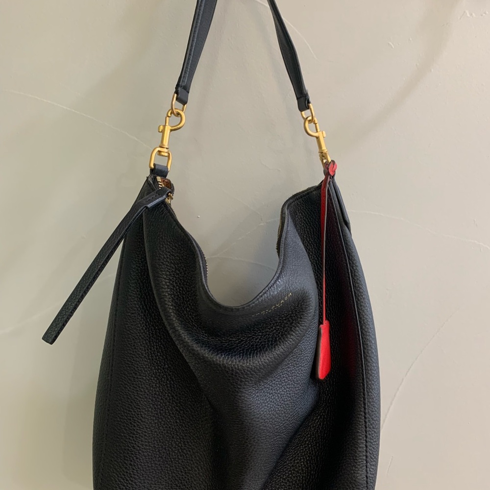 Tory Burch Black Leather Hobo Bag